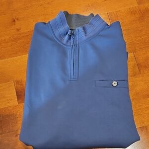 Kirkland Signature Men's Zip Up Blue Sweater